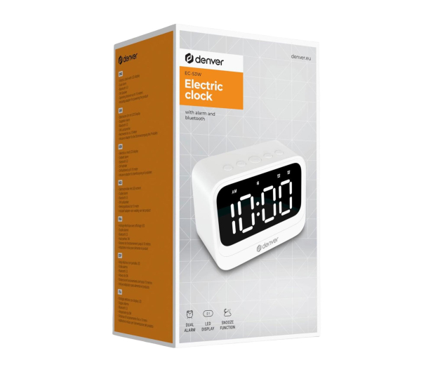 Denver Radiobudzik Denver EC-54W z głośnikiem Bluetooth biały - 1535095 - zdjęcie 5